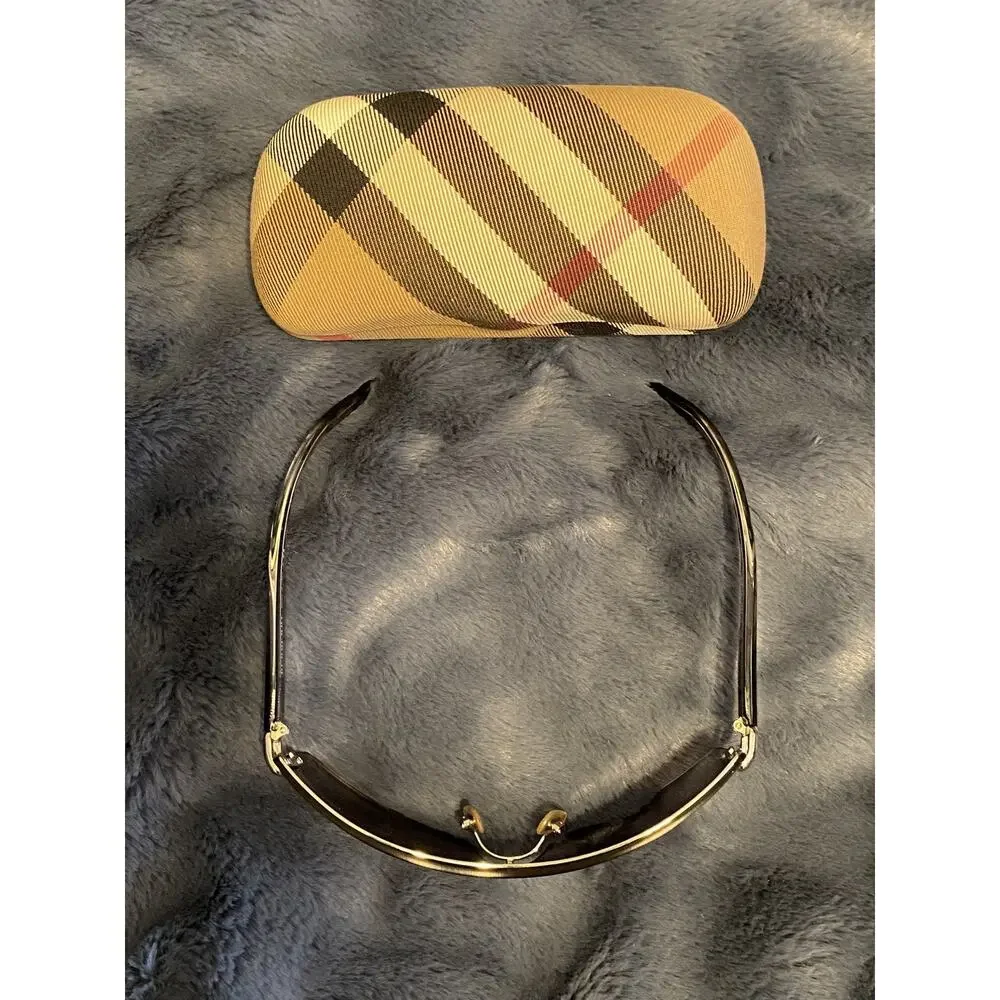 BURBERRY B3043 Rimless Shield Wrap Monolens Sunglasses Italy + CASE - Picture 3 of 5